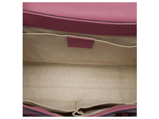 Borsa a tracolla Gucci Medium Guccissima Emily rosa - vista 4