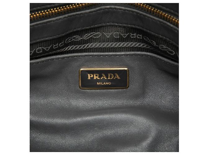 Borsa Satchel Tessuto Gaufre Prada grigia Grigio - vista 5