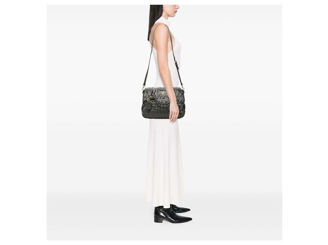 Borsa Satchel Tessuto Gaufre Prada grigia Grigio - vista 6