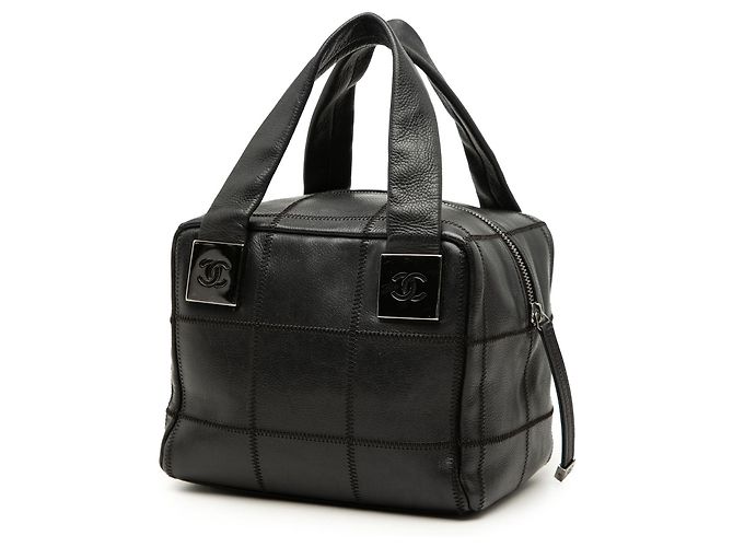 Borsa Chanel Chocolate Bar Stitched Caviar nera Nero - vista 2