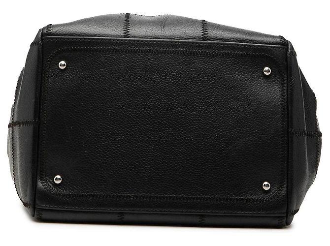 Borsa Chanel Chocolate Bar Stitched Caviar nera Nero - vista 3