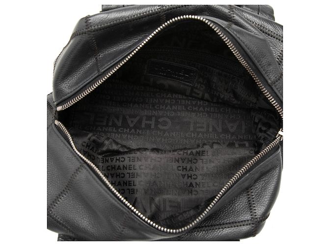 Borsa Chanel Chocolate Bar Stitched Caviar nera Nero - vista 4