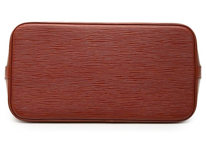 Borsa Louis Vuitton Epi Alma PM marrone - vista 3