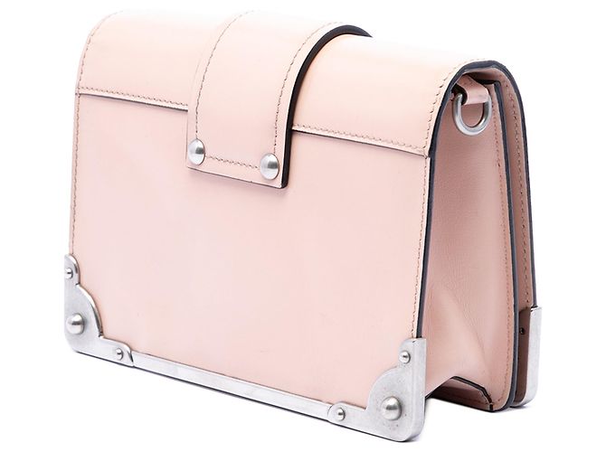 Borsa a tracolla Cahier in pelle di vitello morbida Spazzolato rosa Prada - vista 2