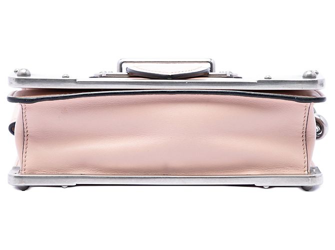 Borsa a tracolla Cahier in pelle di vitello morbida Spazzolato rosa Prada - vista 3