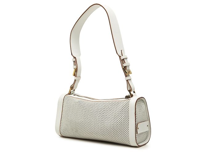 Borsa a tracolla Gucci in pelle traforata bianca Bianco - vista 2