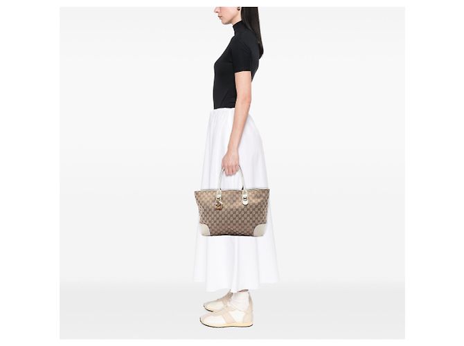 Tote Gucci GG Canvas Heart Bit Branco - vista 6