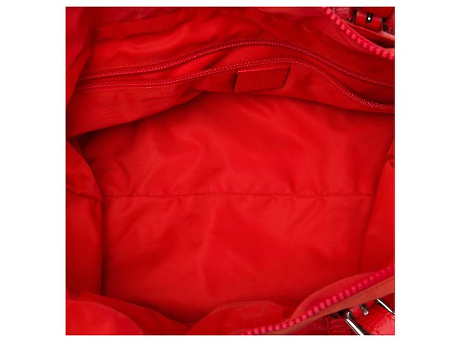 Borsa a tracolla Gucci GG in nylon rosso - vista 4