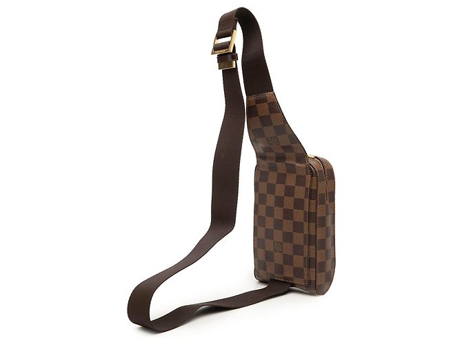 Borsa a tracolla Louis Vuitton Damier Ebene Geronimos marrone - vista 2
