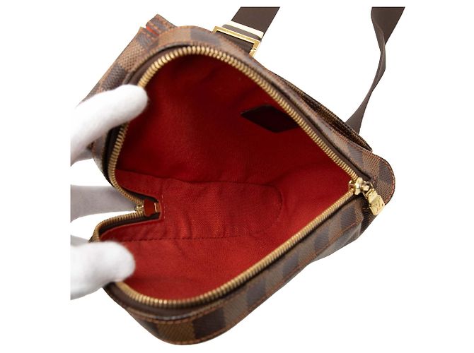 Borsa a tracolla Louis Vuitton Damier Ebene Geronimos marrone - vista 4