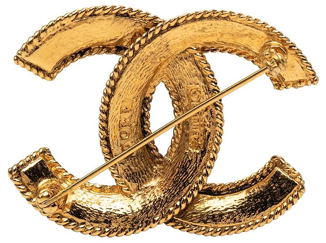 Spilla Filigrana Chanel CC Placcata Oro D'oro - vista 2