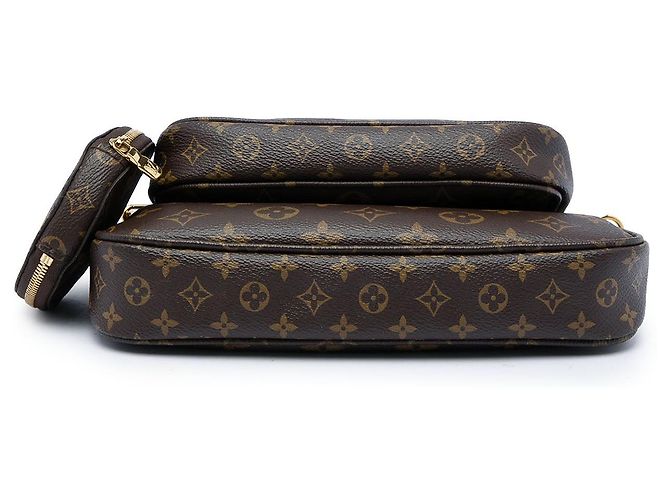 Borsa Louis Vuitton Monogram Multi Pochette Accessoires marrone - vista 3