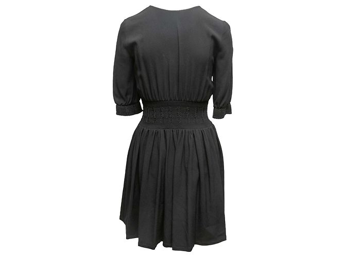 Schwarzes Prada Kleid mit Schnürung am Oberteil Größe US S - Ansicht 3