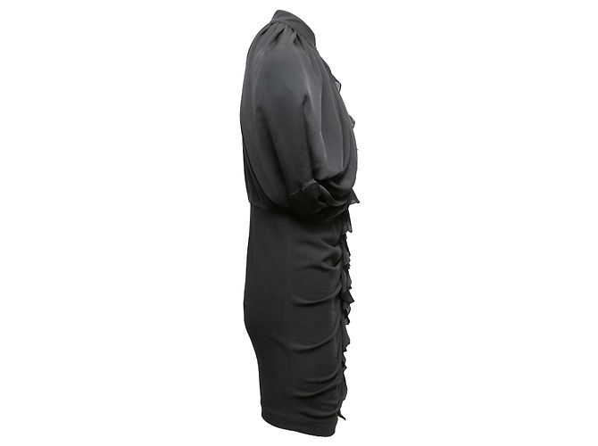 Abito arricciato nero Givenchy Taglia FR 40 - vista 2