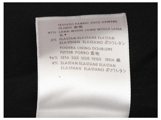 Schwarzes Gucci Langarm-Wollkleid mit Peplum Größe IT 46 - Ansicht 5