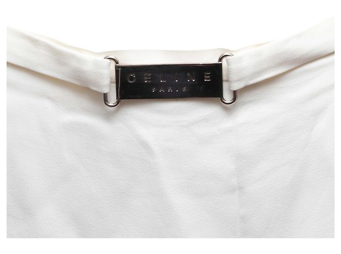 Céline Falda lápiz blanca Celine Talla FR 42 Blanco - vista 6
