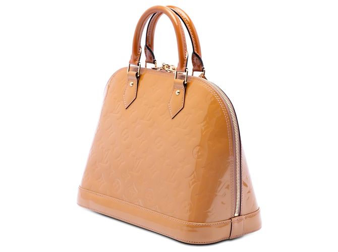Borsa Louis Vuitton Monogram Vernis Alma PM Marrone - vista 2