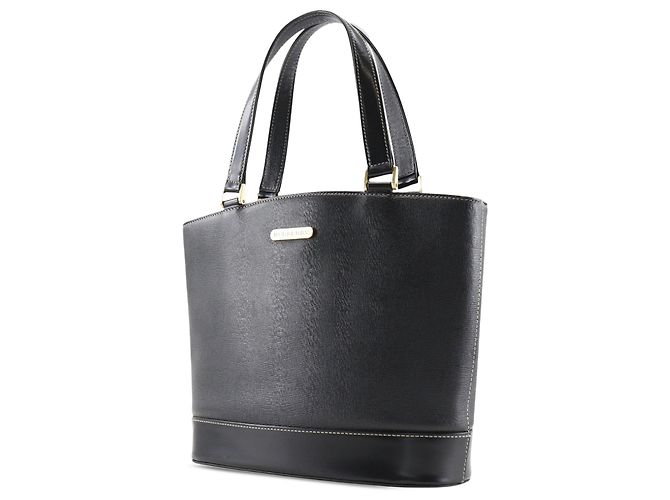 Tote in pelle nera Burberry Nero - vista 2