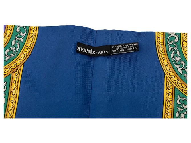 Blauer Hermès Qalamdan Seidenschal - Ansicht 6