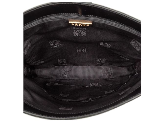 Borsa a tracolla in tela Anagram nera LOEWE Nero - vista 4