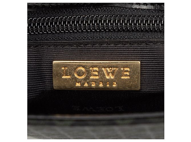 Borsa a tracolla in tela Anagram nera LOEWE Nero - vista 5