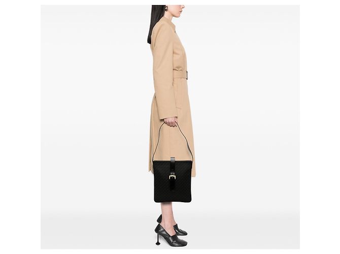 Borsa a tracolla in tela Anagram nera LOEWE Nero - vista 7