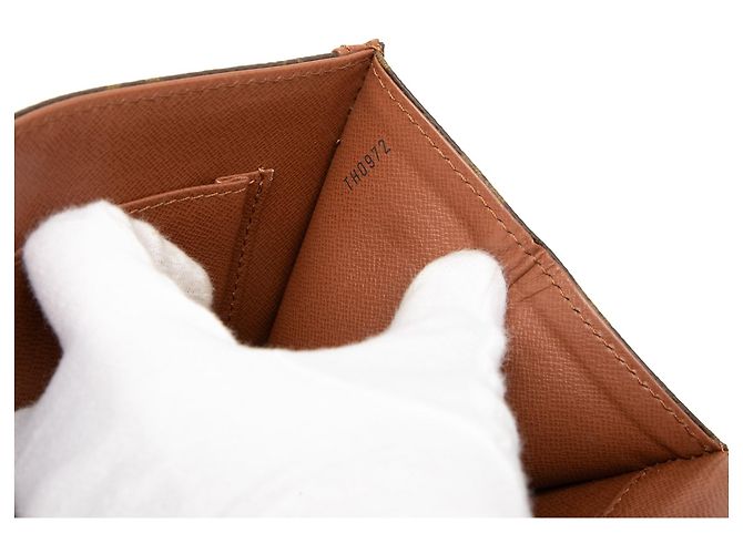 Clutch Louis Vuitton Monogram Pochette Dame GM Marrone - vista 6