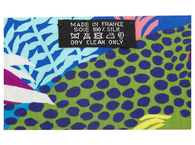 Foulard in seta Twilly Hermès Under the Waves giallo Scarves - vista 4