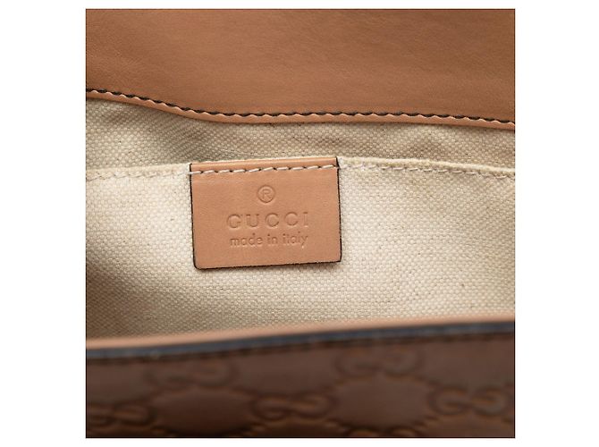 Borsa a tracolla Gucci Small Guccissima Emily beige - vista 5