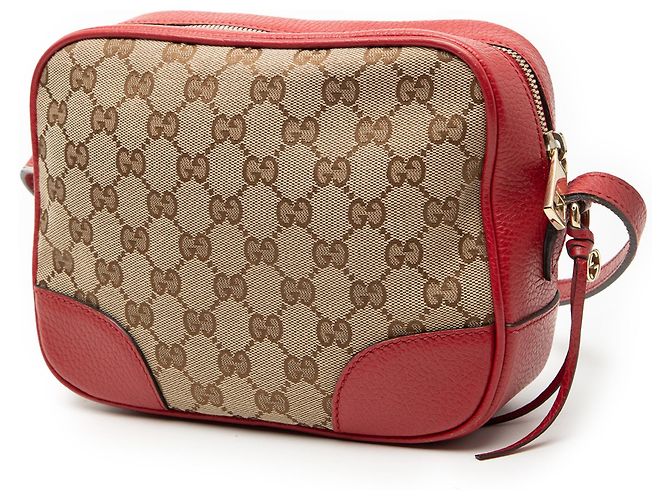 Sac bandoulière Gucci GG Canvas rouge Bree - vue 2