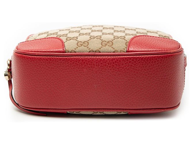 Sac bandoulière Gucci GG Canvas rouge Bree - vue 3