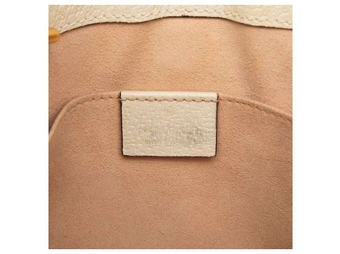 Padlock Tote Gucci Small GG Supreme Flora con lucchetto beige - vista 5