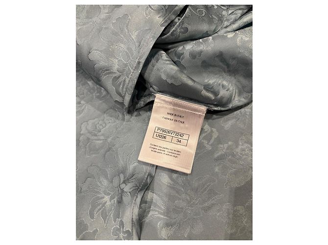Camicetta senza maniche in broccato di seta Chanel Verde - vista 4