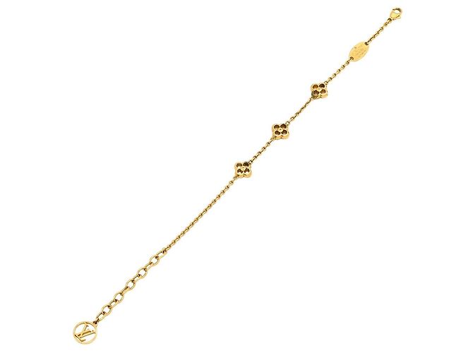 Bracciale con fiore placcato oro Louis Vuitton Gold D'oro - vista 4