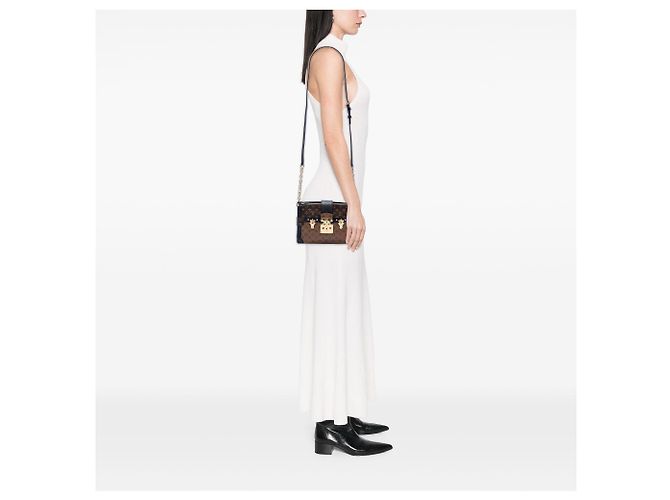 Borsa Clutch Crossbody Louis Vuitton Monogram Reverse Marrone - vista 6