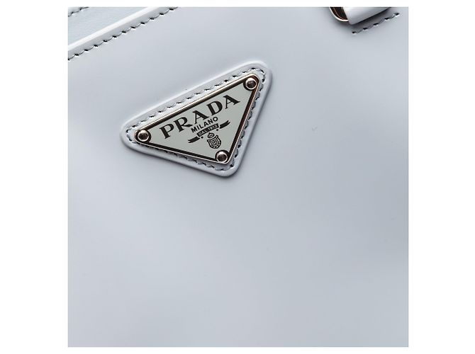 Borsa in pelle Spazzolato blu media Prada - vista 5