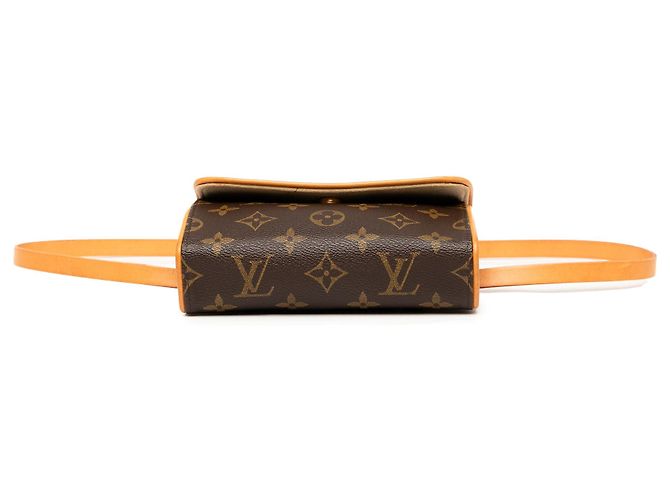 Borsa a tracolla Louis Vuitton Monogram Pochette Florentine marrone - vista 3