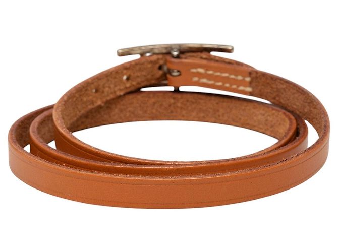 Bracciale Hermès Swift Hapi 3 Triple Tour marrone - vista 3