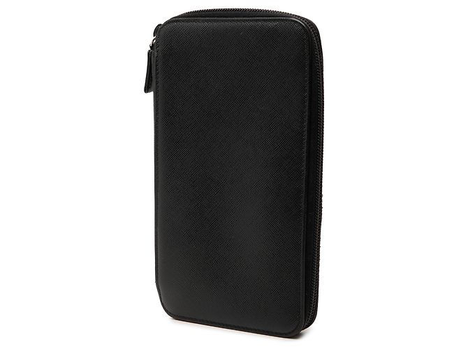 Portafoglio lungo con zip Prada Saffiano nero - vista 2