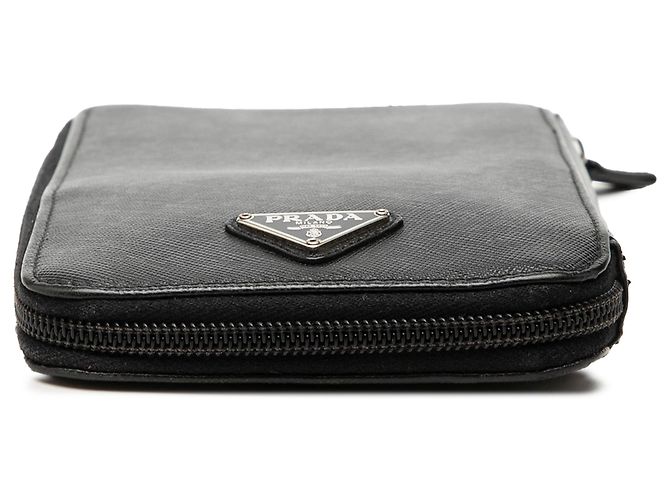 Portafoglio lungo con zip Prada Saffiano nero - vista 3