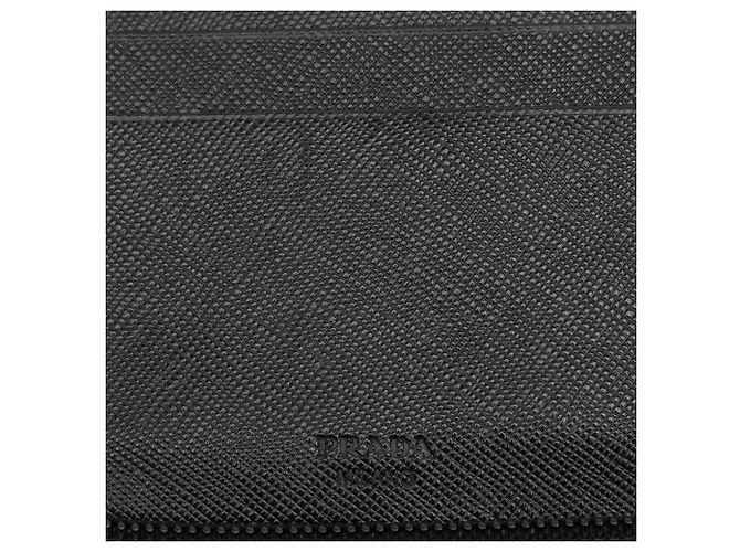 Portafoglio lungo con zip Prada Saffiano nero - vista 5