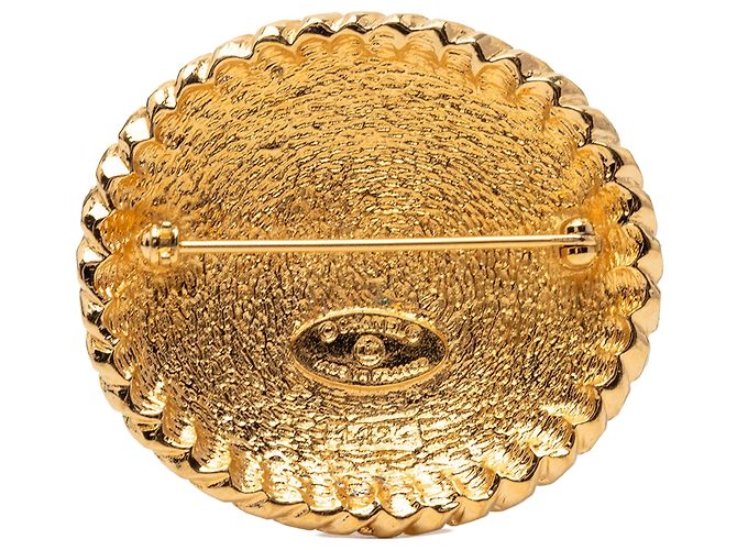 Spilla equestre Chanel placcata oro D'oro - vista 2