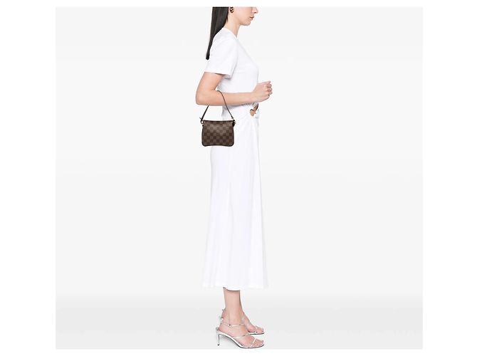 Pochette Trousse Louis Vuitton Damier Ebene Marrone - vista 7
