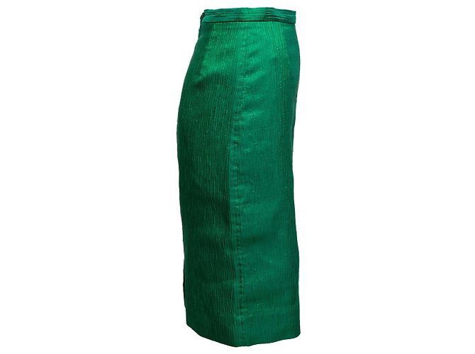 Completo con gonna in misto seta e lana verde smeraldo Dolce & Gabbana Taglia IT 40 - vista 11