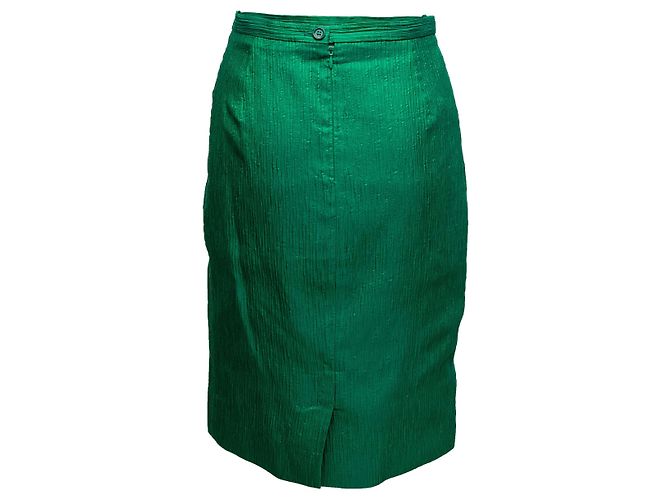 Completo con gonna in misto seta e lana verde smeraldo Dolce & Gabbana Taglia IT 40 - vista 12