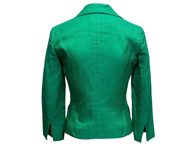 Completo con gonna in misto seta e lana verde smeraldo Dolce & Gabbana Taglia IT 40 - vista 5