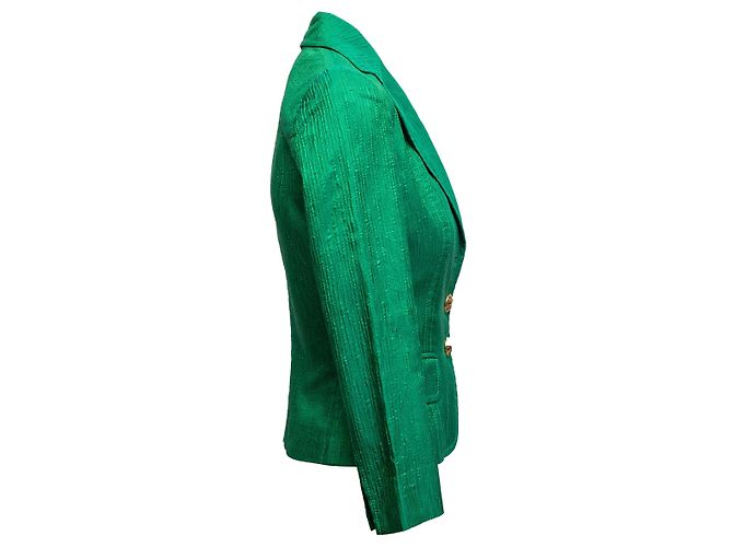 Completo con gonna in misto seta e lana verde smeraldo Dolce & Gabbana Taglia IT 40 - vista 6