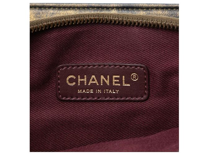Clutch Chanel CC Chain in agnello metallizzato nero con frange - vista 6