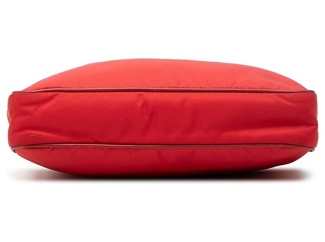 Borsa a tracolla Prada Tessuto con finiture in Saffiano rosso - vista 3