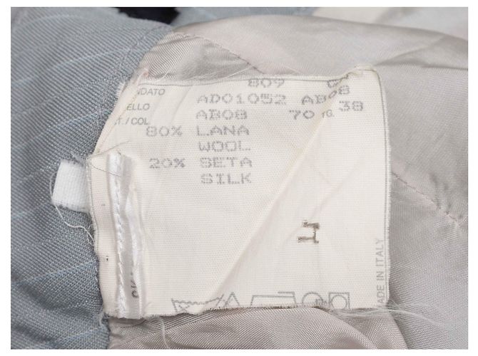 Grey Alexander McQueen Pinstriped Wool & Silk-Blend Skirt Suit Size US XS/S - view 10